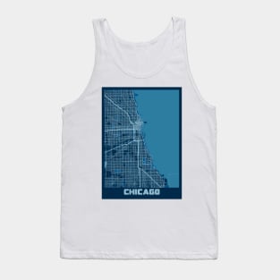 Chicago - Illinois Peace City Map Tank Top